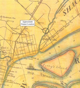 Project area vicinity in 1808